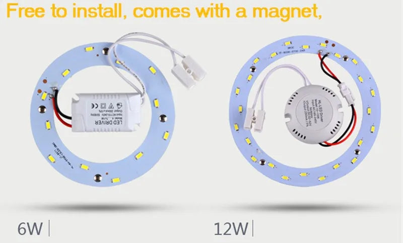 Ceiling Light LED Panel  6W 12W 15W 18W 24W 36W 80W 100W Circle Ring Light 220V SMD 5730 Round Ring LED Retrofit Board Light