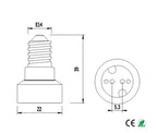 2pcs EU Candle Lamp Base E14 To MR16 GU5.3 G4 Halogen LED CFL Light Socket Adapter Lampholder Converter, CE Rohs