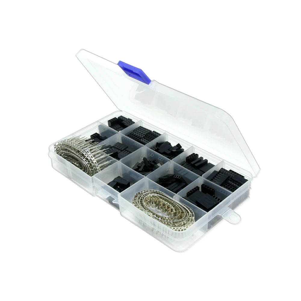 620Pcs Dupont Connector 2.54mm, Dupont Cable Jumper Wire Pin Header Housing Kit, Male Crimp Pins+Female Pin Terminal Connector