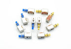 5pcs  Right Angle PCB Latching Push Button Switch DPDT Double Pole 6 Pin self-locking key power switches red blue yellow A03/04