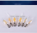 E14 LED Filament C35 Lamp C35L Dimmable Glass Candle Bulb 220V 4W 8W 12W Replace 20W 40W 60W Halogen Light Chandeliers