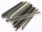 10pcs 2.54mm 1X40P L7.5/11.4-40mm Long Single Row Straight Stackable Wire Jumper Brass Goldplated PCB Connector Male Pin Header