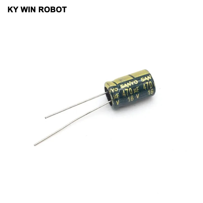 50PCS/LOT 16V 470UF 8*12 High Frequency Low Impedance Aluminum Electrolytic Capacitor 470uf 16v