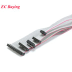 2.54mm Pitch FC-6/8/10/12/14/16/20/24/30/34/40/50 PIN JTAG ISP Download Cable Gray Flat Ribbon Data Cable for DC3 IDC Box Header