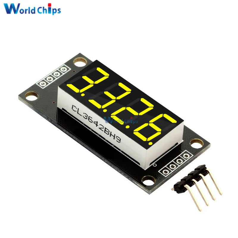 0.36 Inch 0.36" 4-Digit Red/Green/Yellow/Blue/White LED Display Tube Decimal 7 Segments TM1637 Module For Arduino size 30x14mm