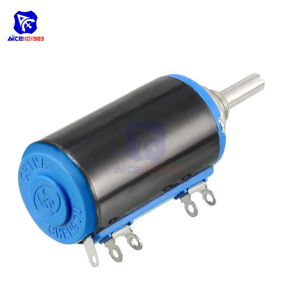 WXD3-13-2W Wirewound Potentiometer Resistance 100R 470R 1K 4.7K 10K 22K 47K 100KΩ Ohm 10 Turn Precision Dial Potentiometer Knob