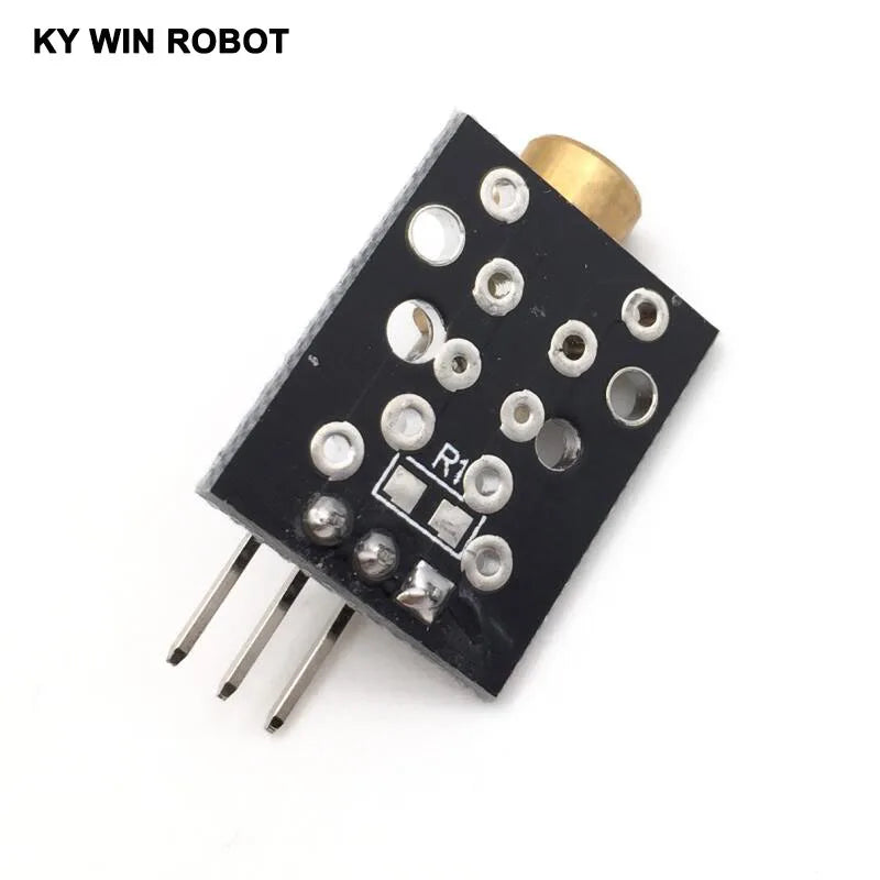 1pcs KY-008 650nm Laser Sensor Module 6mm 5V 5mW Red Laser Dot Diode Copper Head for Arduino Compatible with UNO MEGA 2560
