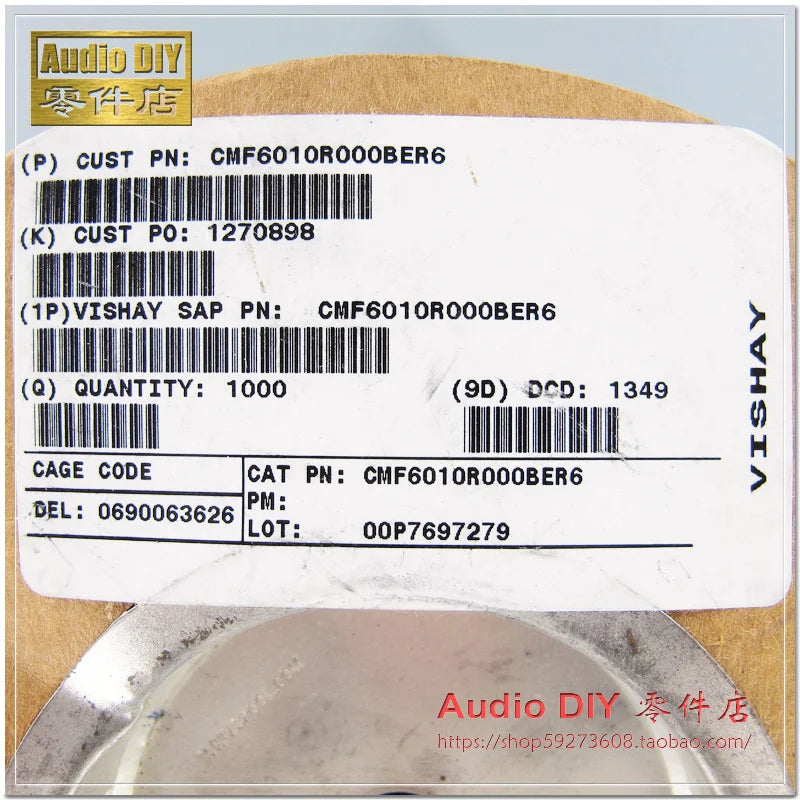 hot sale 10PCS/30PCS DALE CMF60(RN60E) 10R/0.5W 0.1% 25ppm Low Temperature Drift Metal Film Resistors free shipping