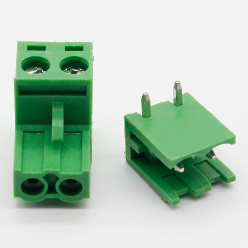 Free Shipping 10 Sets HT5.08 2Pin Right Angle Terminal Plug Type 300V 10A 5.08mm Pitch Connector PCB Screw Terminal Block