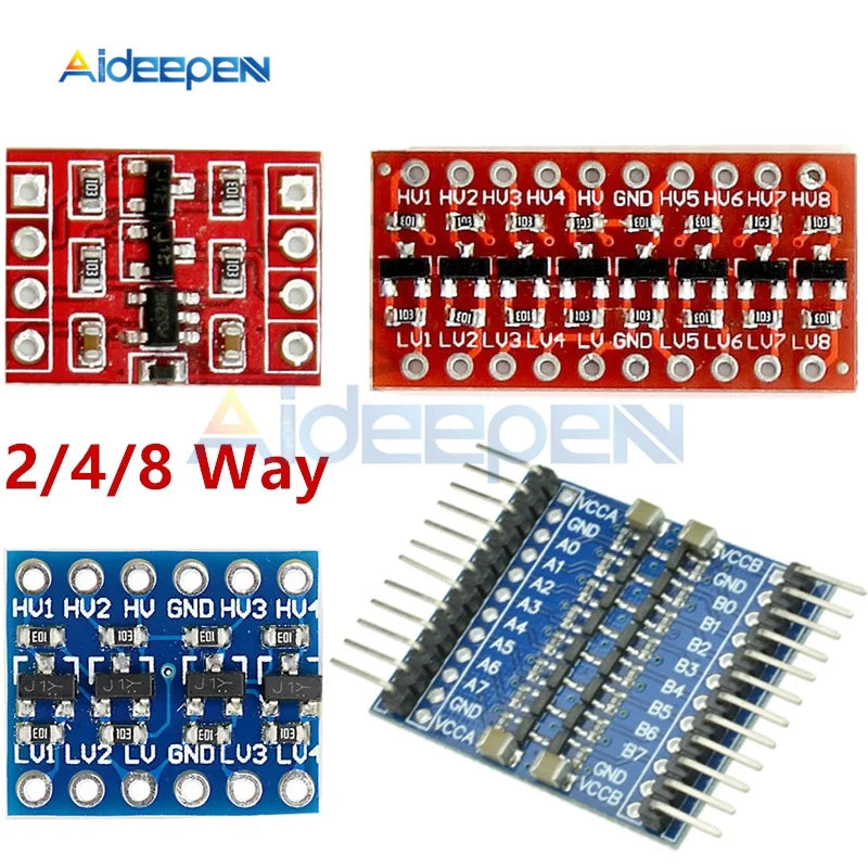 2/4/8 Channel IIC I2C Logic Level Converter Bi-Directional Board Module 2 4 8 Way DC 3.3V/5V With Pins For Arduino Raspberry Pi