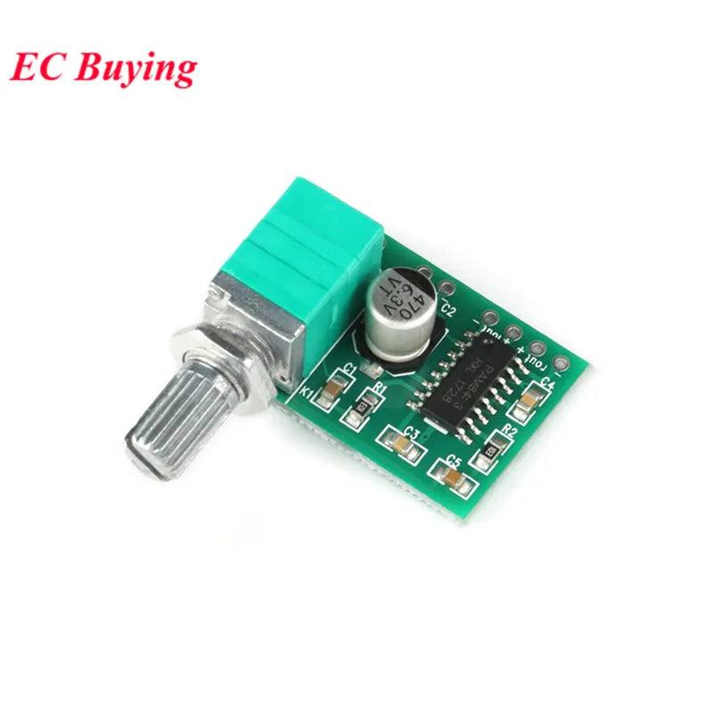5Pcs/1pc PAM8403 Amplifier Board Mini 5V 8403 Digital Power Audio Amp Module 2 Channel 3W Volume Control USB Power Supply