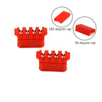 Angitu 10pcs/lot Black/Red/Clear Crimp Molex/IDE Crimped 4pin Power Connector Housing With End Cap 180 Degree and 90 Degree
