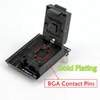 BGA48 BGA63 BGA64 BGA153 BGA169 EMMC SOP44 TSOP48 Adapter Socket MX29GL640 S29GL064N For RT809H USB emmc nand Flash Programmer
