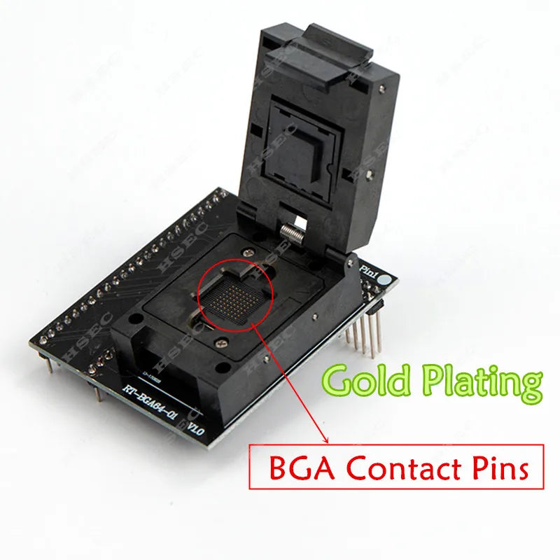 BGA48 BGA63 BGA64 BGA153 BGA169 EMMC SOP44 TSOP48 Adapter Socket MX29GL640 S29GL064N For RT809H USB emmc nand Flash Programmer