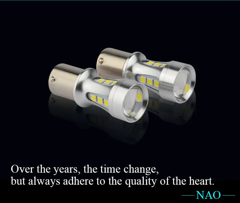NAO P21W led BAY15D PY21W BA15S White 1300Lm Car LED Bulb P21/5W Turn Signal 1156 3030 1157 T20 W16W T15 W21/5W 7443 W21W 7440
