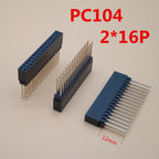 5 Pcs/Lot Female Header PC104 2.54mm Pitch 2*10P/16P/20P/25P/32Pin Double Row Female Pin Header Pin Long About 12mm