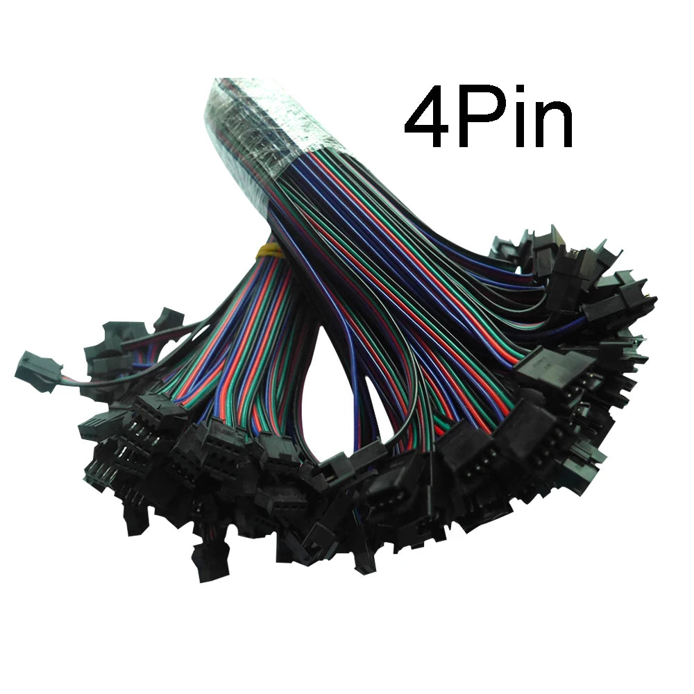 5pair~100pairs 3pin 4pin 5pin 6pin JST LED Connectors,Male And Female Connector for 3528 5050 RGB RGBW RGBWW LED Strip Light