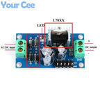 LM7805 LM7809 LM7812 DC/AC 5V 9V 12V Three Terminal Voltage Regulator Power Supply Module Output Max 1.2A