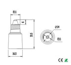 4pcs E11 To E11 Mini Screw Equipment Halogen LED Light Socket Extender Adapter Lamp Holder Converter Extender