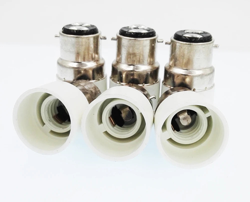 6pcs B22 to E14 Light Socket adapter B22 to E14 EU Standard Candelabra lamp holder converter, CE Rohs