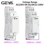 GEYA Din Rail Latching Relay 220V Impulse Relay DC12V 24V 16A Electronic Relay 220V with CE CB