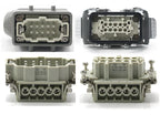 Rectangular Heavy Duty Connector HDC-HE4 6 10 16 20 24 32 48 Core Pin 16A Waterproof Aviation Plug  Top  And Side Line Connector