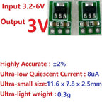 2PCS 3.3-6V to 3V DC-DC Step-Down Power Supply Buck LDO Module Voltage Regulator Board for 18650 Li-ion AAA Dry Cell Batteries