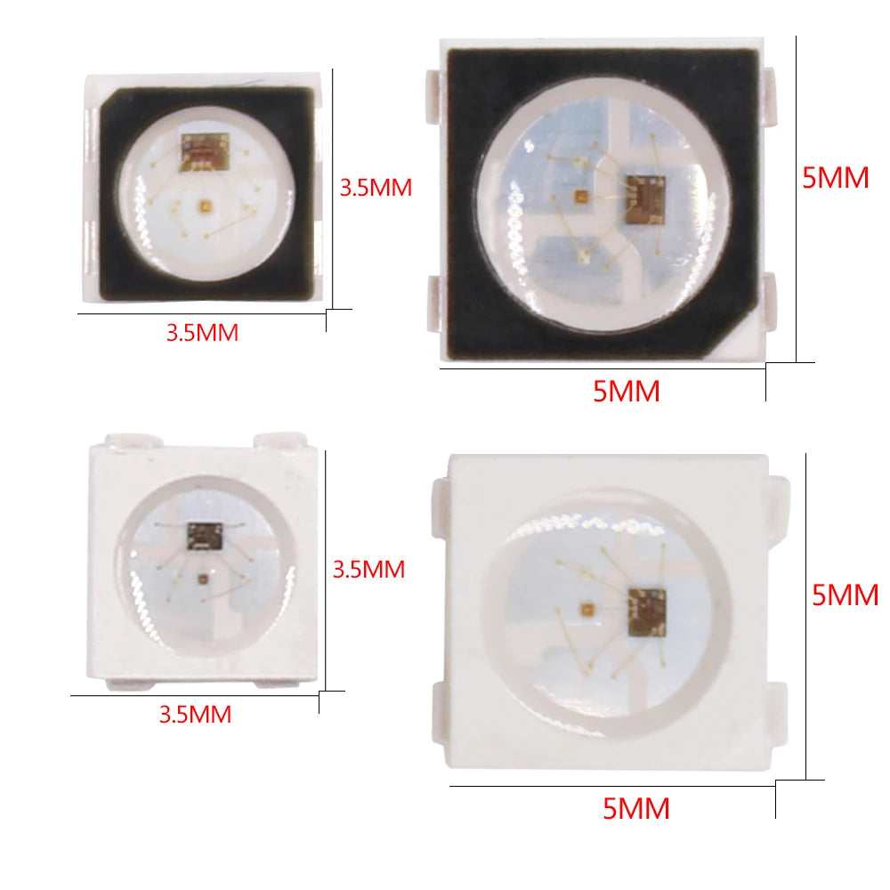 Individually Addressable SK6812 Mini 3535 5050 SMD RGB LED Chip Digital Pixels White/Black as WS2812B Leds DC5V 2~1500Pcs