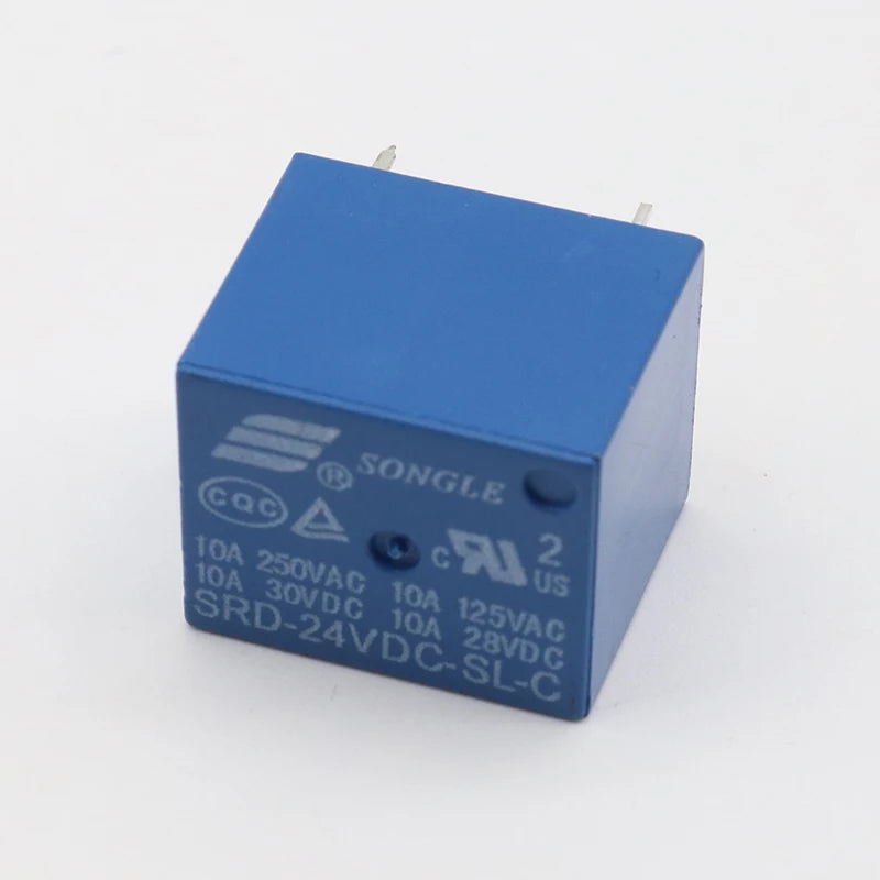 5pcs SRD-24VDC-SL-C 24VDC 10A 250 VAC Power relay PCB Type T73-24V 5 feet  New and original