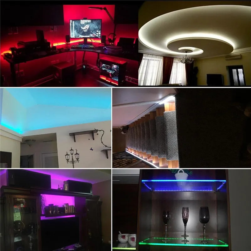 5M/Roll Warm Cool White Red Green Blue Yellow Flexible Ribbon 3528 IP20 LED Strip Lighs 300LEDs 60LEDs/M Bande LED Diode Tape