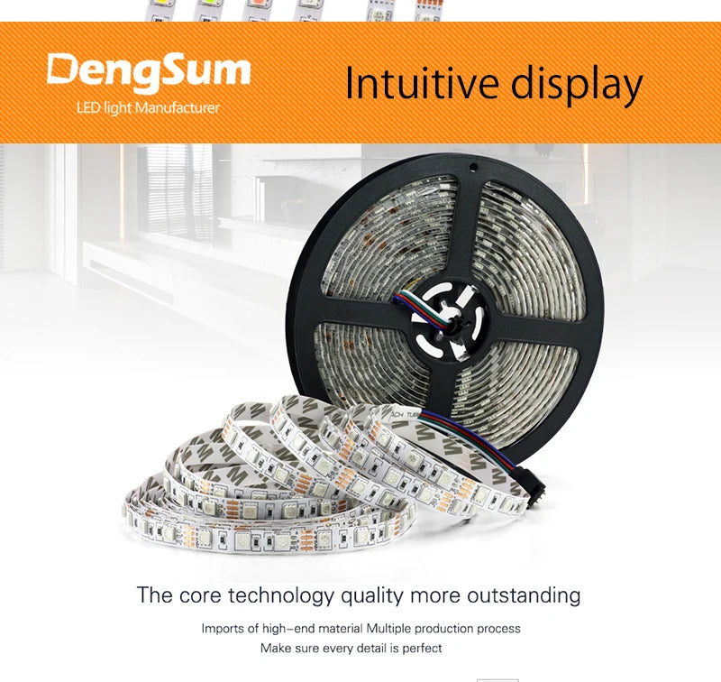 5M 300LEDs Waterproof RGB LED Strip 5050 DC12V 60LEDs/M Flexible Light Belt Led Ribbon Tape Home Decoration 24V RGBW Lamp Strips