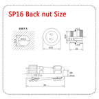Waterproof Connector SP16 IP68 Cable Connector Plug & Socket Male and Female 2 3 4 5 6 7 8 9 Pin