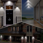 Solar Lights Outdoor, Solar Motion Sensor Outdoor Lights with 3 Lighting Modes, IP65 Waterproof Solar Fence Lights