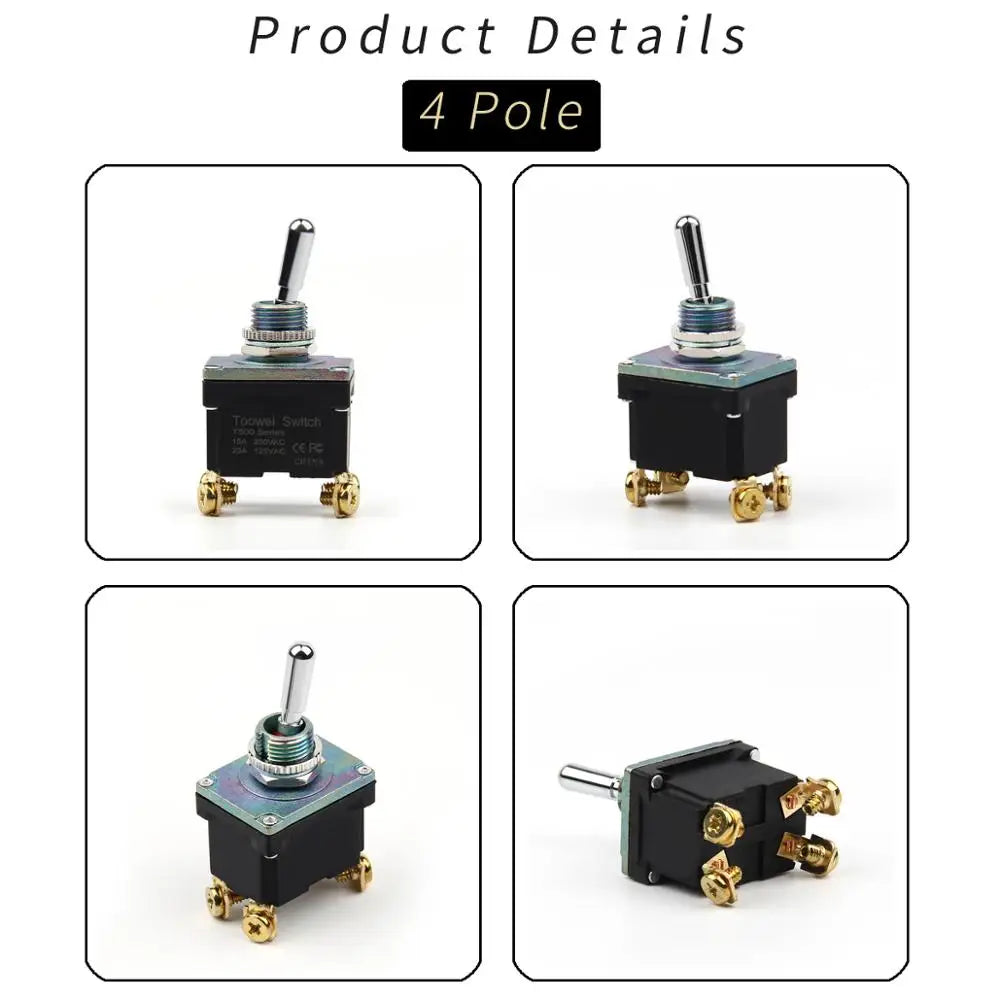ON-OFF-ON ON-ON Full type Momentary Screw Toggle Switch SPST SPDT DPST DPDT IP67