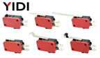 YIDI 16A 250VAC SPDT Momentary Travel Limit Micro Switch 1NO1NC 3pin Lever Roller V-15 V-151 V-152 V-153 V-154 V-155 Microswitch