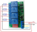 4 Channel DC 12V RS485 Relay Module Modbus RTU & AT Command Remote Control Switch for PLC PTZ Camera Security Monitoring