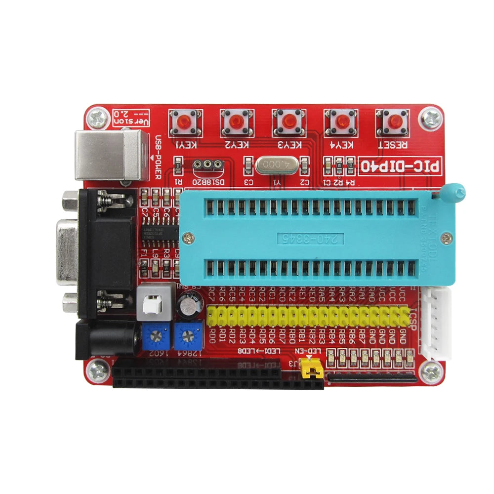 1PCS Mini System PIC Development Board + Microchip PIC16F877 PIC16F877A
