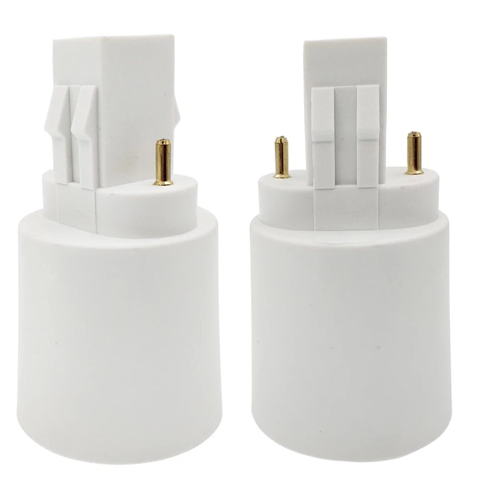 2pcs GX23 2P To E26/e27 Light Socket Adapter PL-S CFL GX23-2 To E26 Led Lamp Base Converter Install Screw E26/e27 To Gx23 Holder