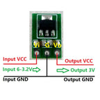 2PCS 3.3-6V to 3V DC-DC Step-Down Power Supply Buck LDO Module Voltage Regulator Board for 18650 Li-ion AAA Dry Cell Batteries