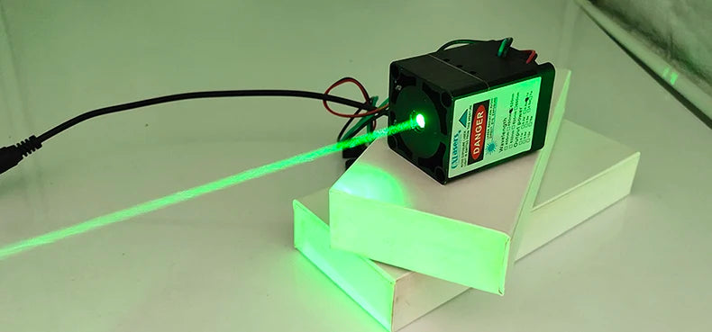 Oxlasers High Power 1W 1000mW 520nm Green Laser Module Laser Bird Repeller Ddiode Lasers with Cooling Fan Long Duty Cycle