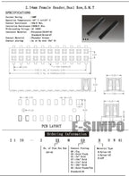 50pcs 2.54mm SMT 2*3P/4/5/6/8/10/12/15/20/40Pin Dual Double Row Horizontal SMD Gold Rohs Reflow PH8.5 Female Pin Header Socket