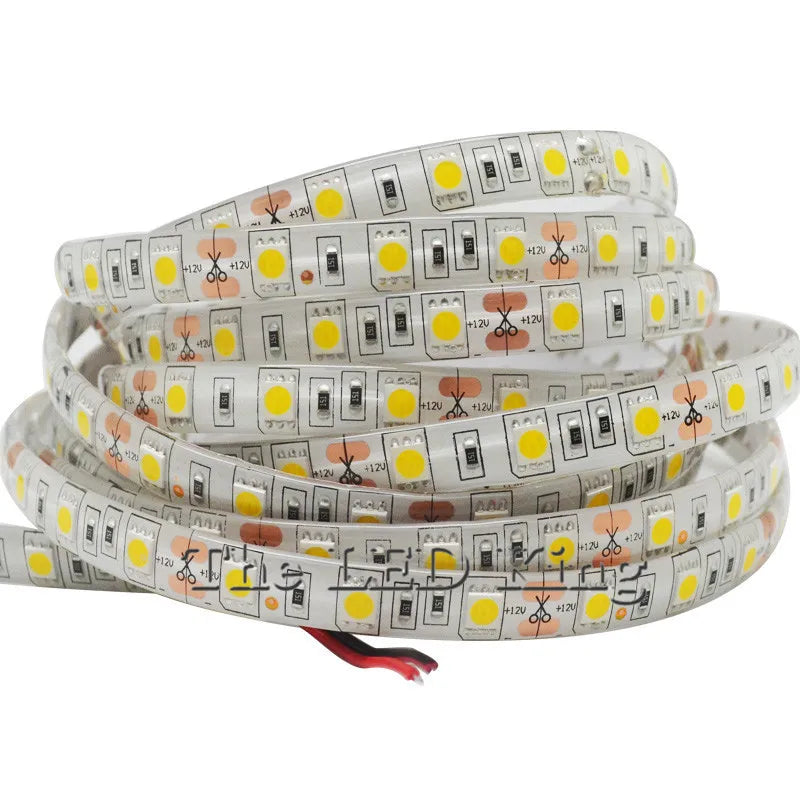 LED Strip Light 12V 5M 300 Leds SMD 3528 2835 Diode Tape RGB&Single Colors High Quality Led Ribbon Flexible Free Shipping