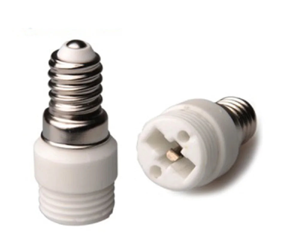 2pcs E14 To G9 Light Socket Adapter Ceramic EU Candelabra Lamp To G9 2Pin Halogen LED CFL Bulb Base Holder Converter