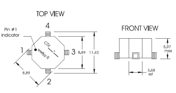 Original new 100% CTX10-2P-R patch 2.5A 10uH miniature coupled inductor common mode inductor filter choke