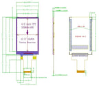 4.0 inch 40PIN SPI TFT LCD Capacitive/Resistive Touch Screen ILI9488 ST7796 GT911 IC MCU 8/16Bit Interface 320(RGB)*480