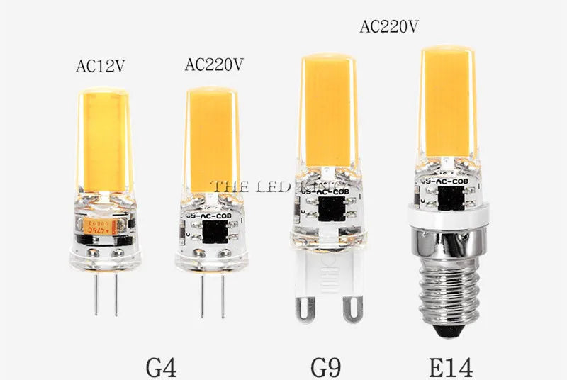 1pcs/lot Lowest Price G4 LED Bulb Lamp SMD COB AC DC 12V 220V 3W 7W 10W 12W Dimmable 12v Led G9 360 Degree Crystal Light