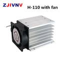 H-110 10- 60A three phase solid state relay SSR aluminum heat sink radiator with 220VAC fan and protective cover