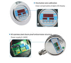 100mm Dial 0-60Mpa Digital Pressure Gauge Electronic Contact Hydraulic Meter 200Bar 400Bar M20*1.5 for Industrial Use