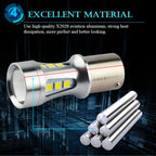 NAO P21W led BAY15D PY21W BA15S White 1300Lm Car LED Bulb P21/5W Turn Signal 1156 3030 1157 T20 W16W T15 W21/5W 7443 W21W 7440