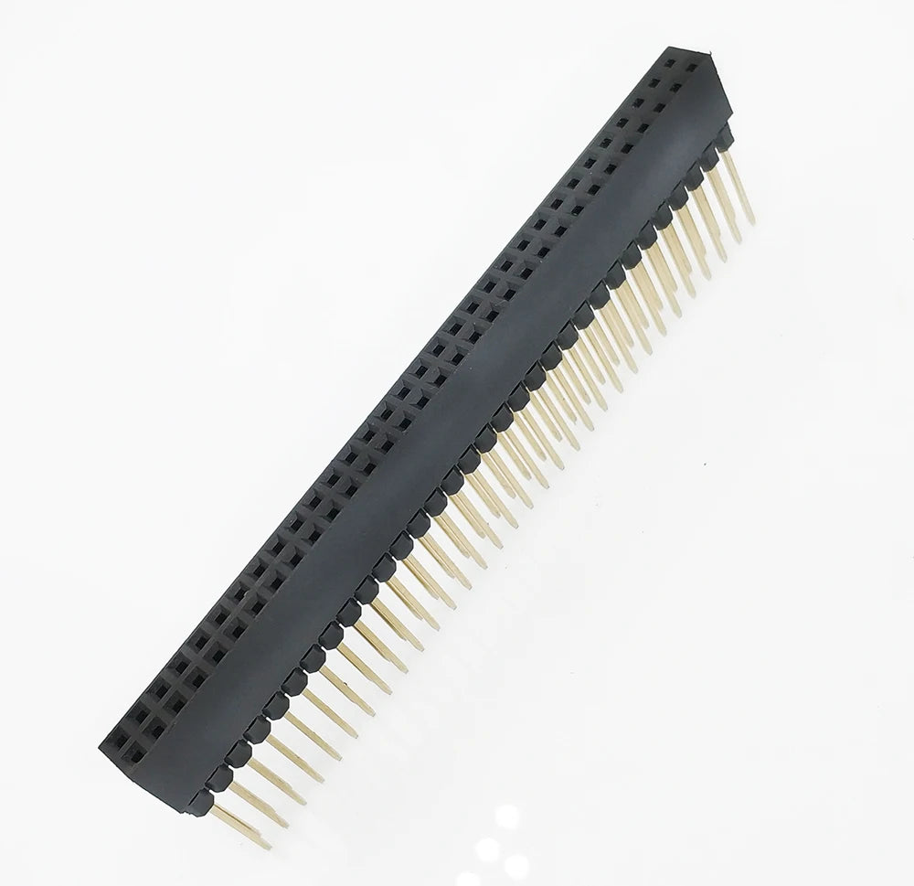 10pcs 2.54mm PC104 Industrial Long Square Pin 2X16P 2X20P 2X25P/32P/40P PH8.5+2.5mm Double Row Gold Motherboard Female Header